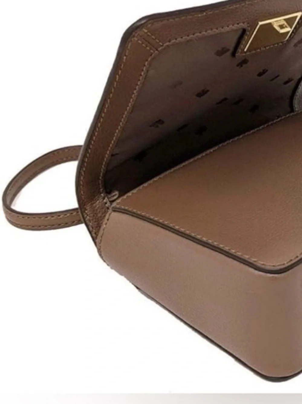 Kate Spade New York Taupe/Brown Top-Handle Leather Crossbody Bag NWOT